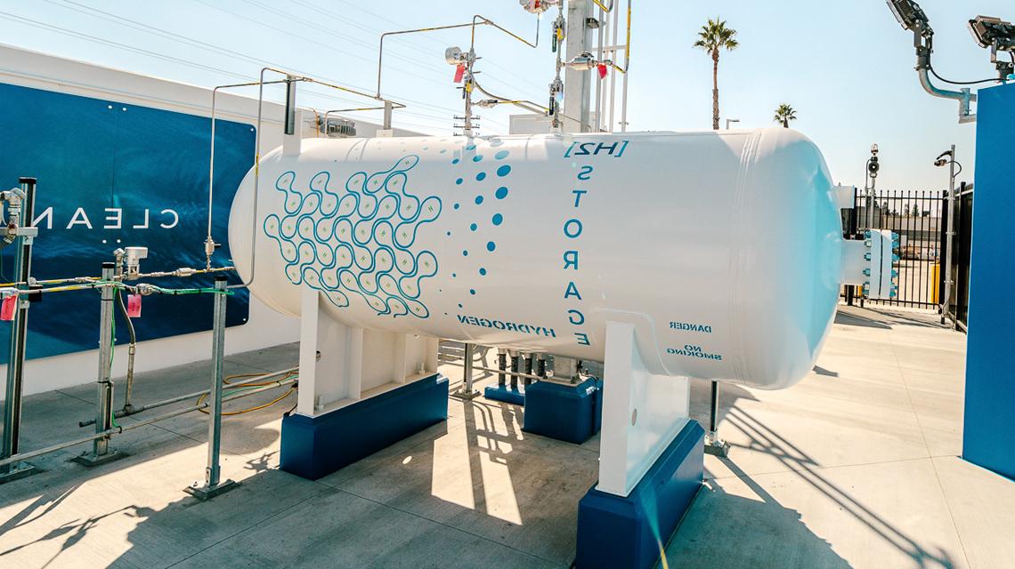 One of SoCalGas' hydrogen storage tanks